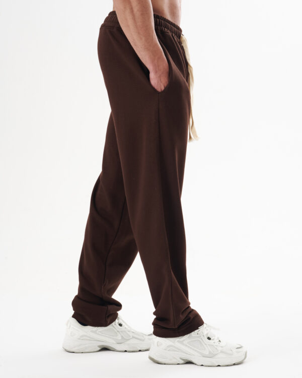 Brown Straight Sweatpants - Image 3