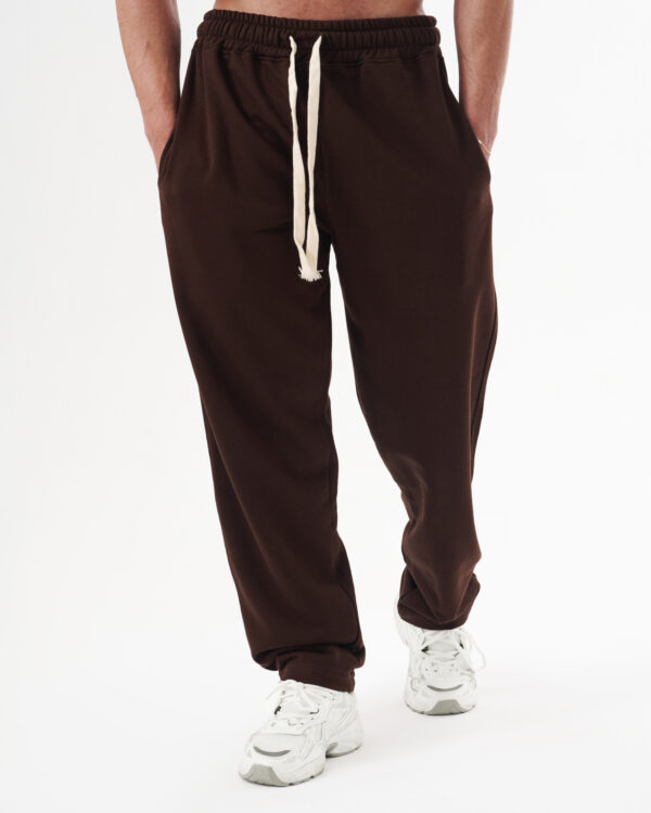 Brown Straight Sweatpants - Image 4