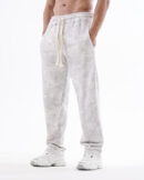 Tie-dye White Straight Sweatpants