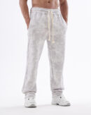 Tie-dye White Straight Sweatpants