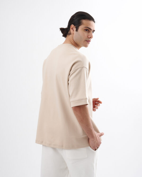 Beige Oversized T-shirt - Image 3