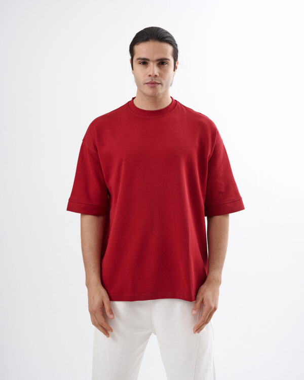 Burgundy Oversized T-shirt - Image 2