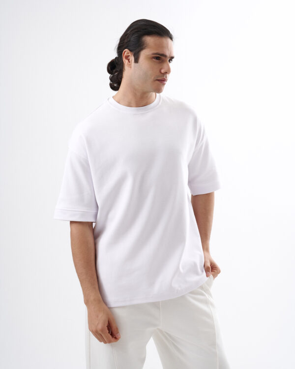 White Oversized T-shirt - Image 2