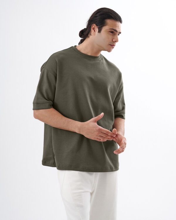 Khaki Oversized T-shirt - Image 2