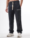Tie-dye Black Straight Sweatpants
