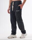 Tie-dye Black Straight Sweatpants
