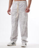 Tie-dye White Straight Sweatpants