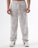 Tie-dye White Straight Sweatpants