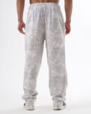 Tie-dye White Straight Sweatpants