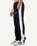 ‏Black Line White Straight Sweatpants