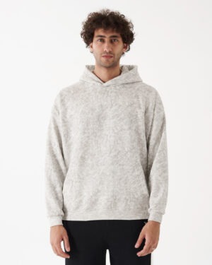 TIE-DYE WHITE HOODIE SWEATSHIRT